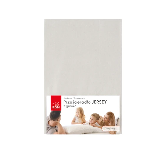 Cearșaf JERSEY gri deschis