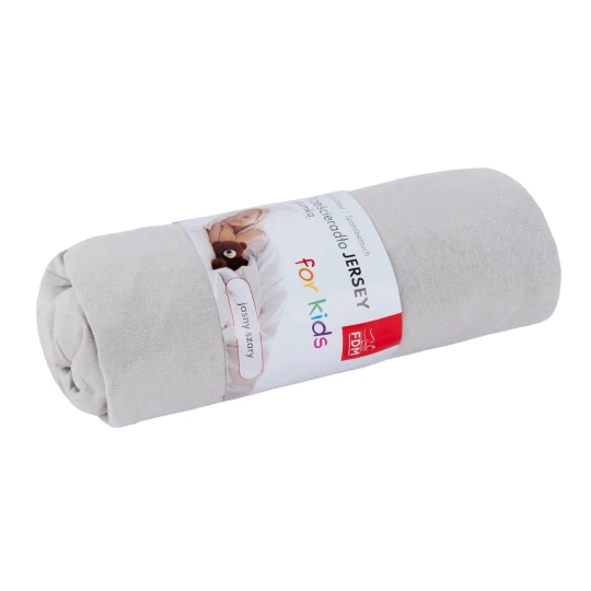 Cearșaf pentru copii JERSEY gri deschis