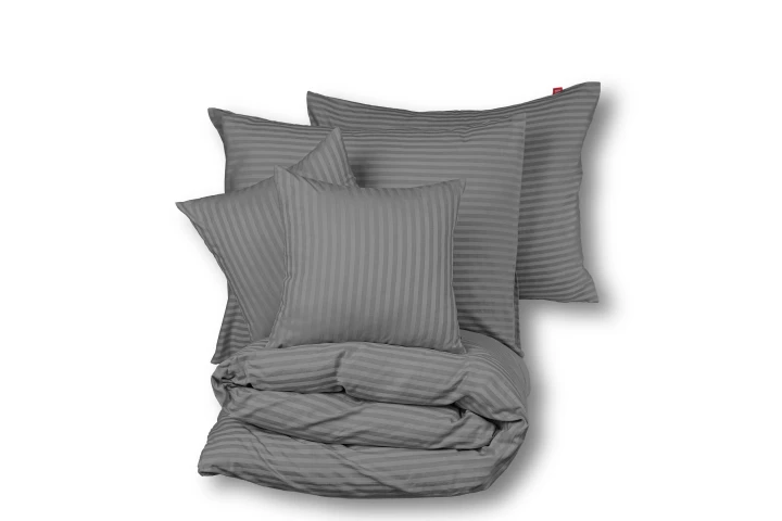 lenjerie de pat (set) 100% bumbac gri închis