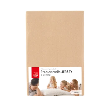 Prześcieradło JERSEY beż zdjęcie produktowe