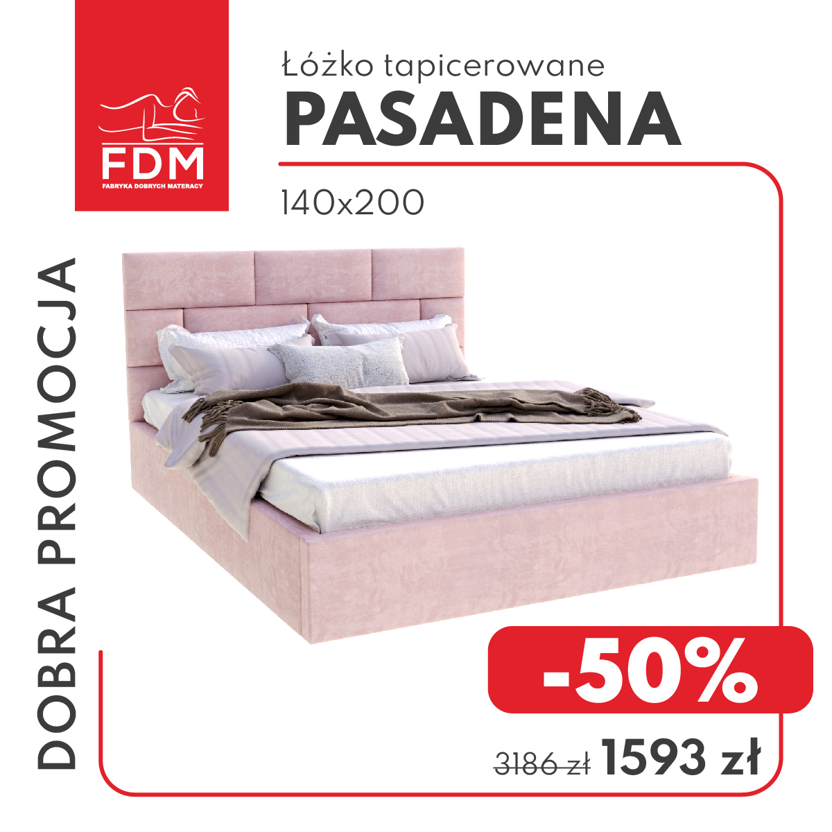 Promocja Mistrzowskie okazje - łózko Pasadena