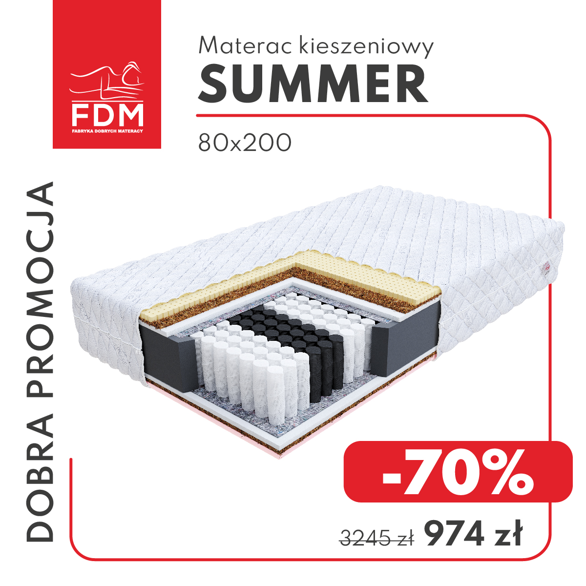 Promocja Mistrzowskie Okazje - materac BLACK MAX